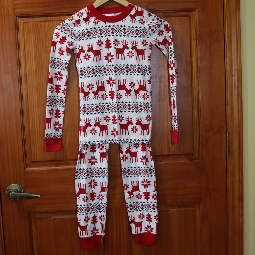 Hannah Anderson Unisex Gender Neutral Christmas Holiday 2pc Pajama Set 140/10